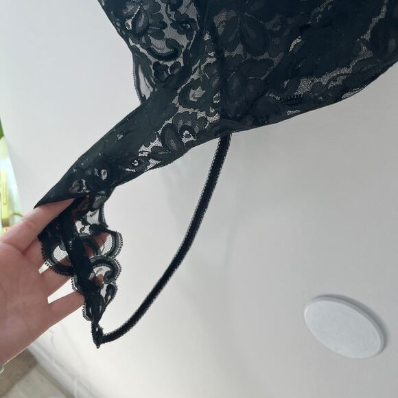 Victoria's Secret Vintage Black Lace Lingerie Bodysuit Size Medium - Picture 3 of 6